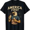 America First Bald Eagle Fireworks Patriotic T-Shirt