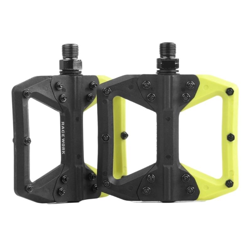 

Seal Bearings Road Bicycles Pedals Hollow Mountain Bicycles Pedals Nylon Pedals Widen Flat Platform Cycling Pedals