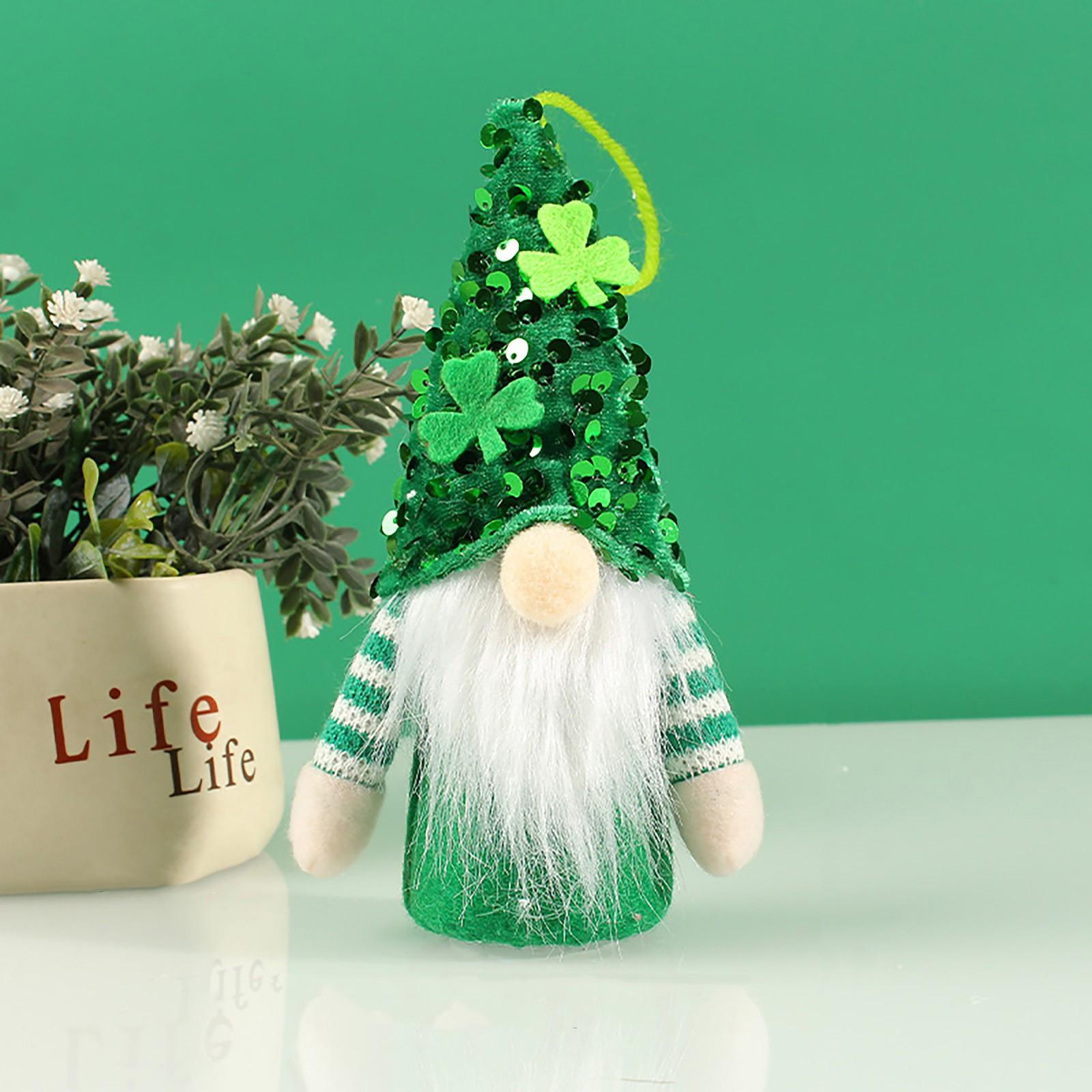 

(ХЧЖ)Ирландский день ул.. Безликая кукла на День Святого Патрика, кукла Рудольфа, украшение, плюшевая игрушка One Size