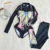 "Hand-painted Bow" Long-sleeved Meat-covering Swimsuit Diving Students 'sports Swimming Beautiful Hot
