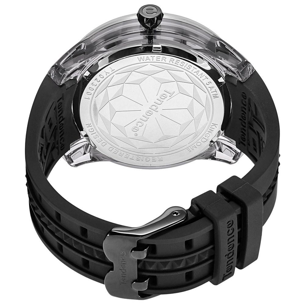 Tendence King Dome Watch 50MM Black Dial Polyamide Mineral Glass Quartz Men's