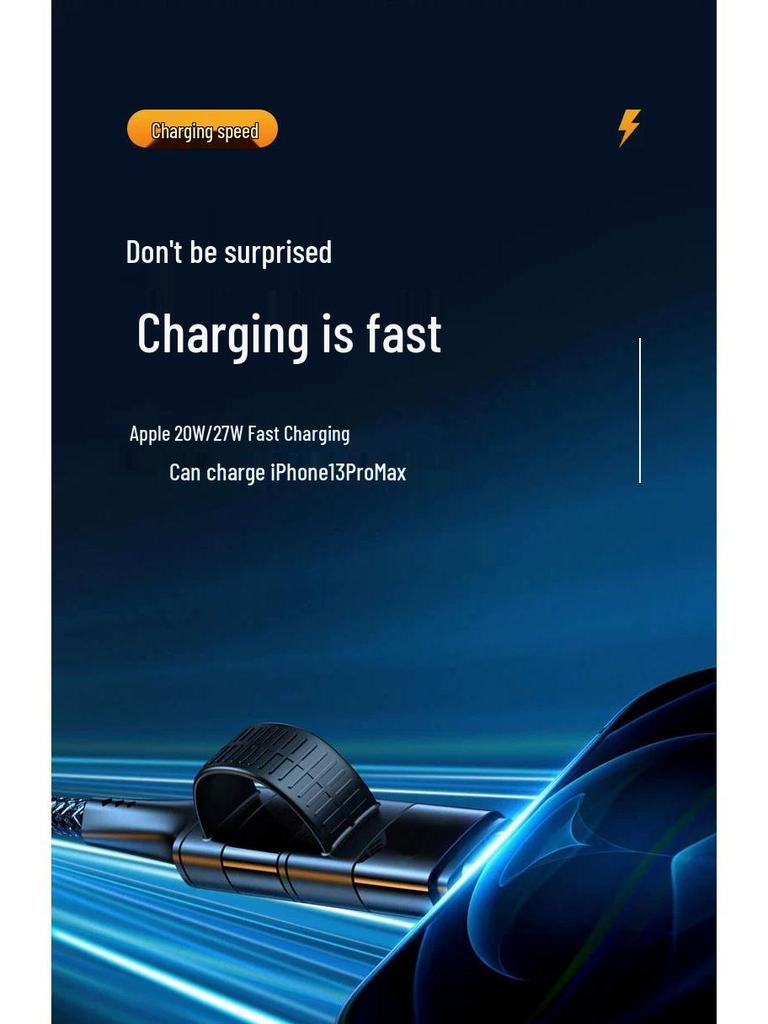 PD Two-in-One Braided Fast Charging Cable for Apple & Huawei