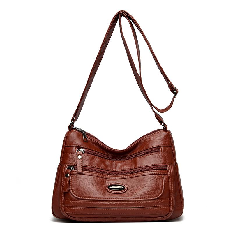 Large Capacity Shoulder Bag Women's Crossbody Bag Soft Leather Mother Bag