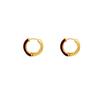Maillard gold circle ear buckle earrings women's 2026 new popular autumn and winter stud earrings light luxury earrings