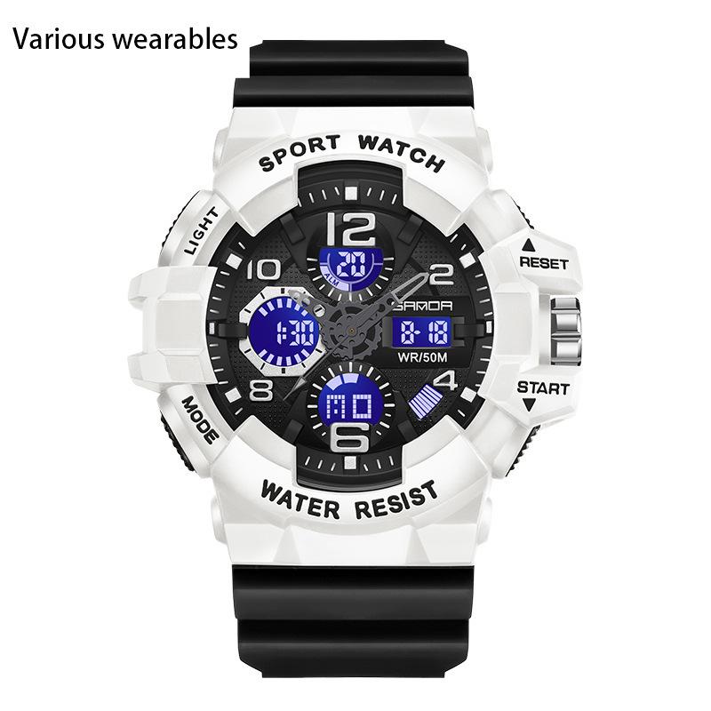 Tendencia Deportes Juveniles Reloj Electrónico Coreano Reloj de Personalidad Creativa para Hombre