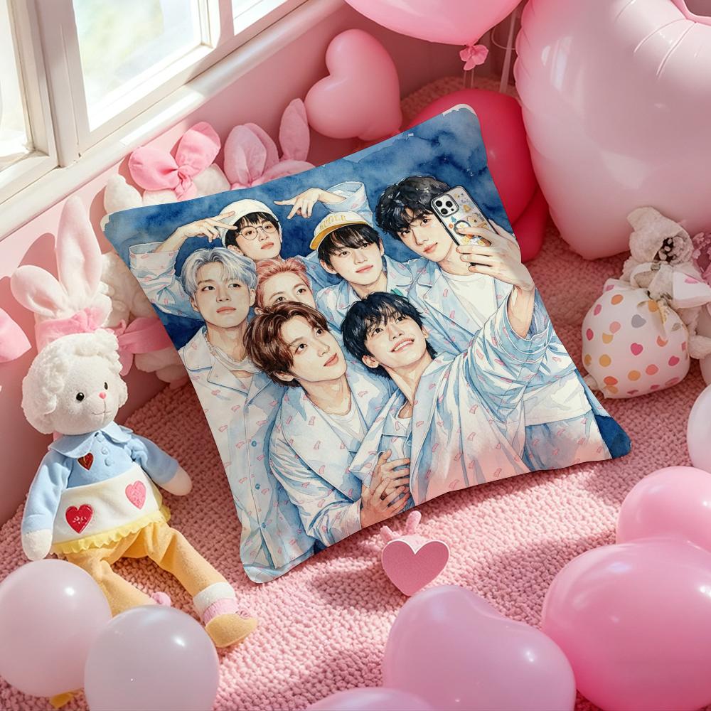Kpop NNNNCT DREAMSSS Cushion Cover Pattern Printed Pillowcase for Living Room Sofa Cushion Cover Bedroom Decor