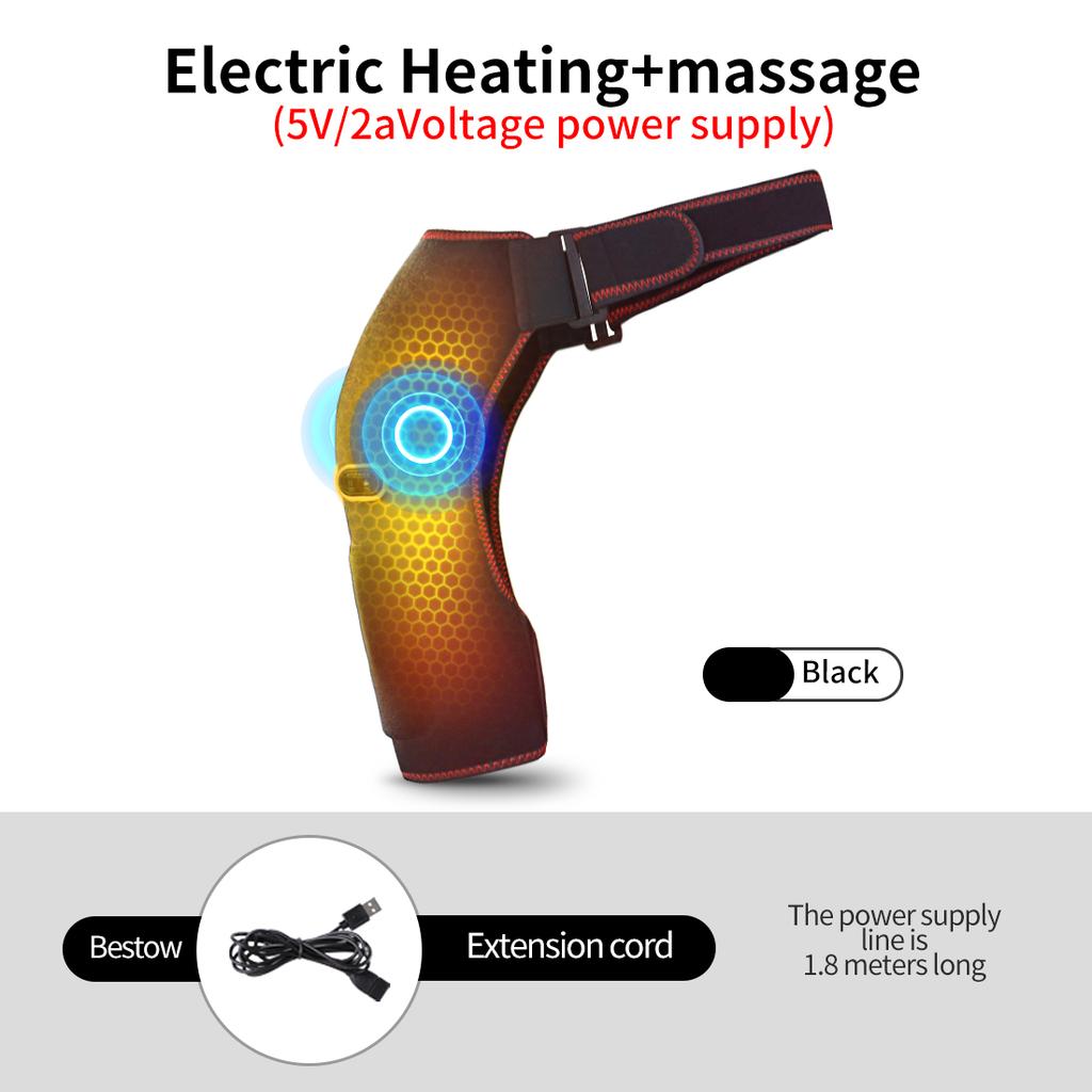 Durable And Safe Electric Shoulder Massager With Heating Pad Vibration Massage Support Belt Thermal Brace For Relaxation And Pain Relief