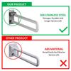 304 Stainless Steel Bathroom Safety Folding Grab Bar Toilet Safety Handle Bar 60*8*20CM