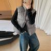 Fashion versatile cotton clothes vest autumn and winter new ins stacked wear vest stand-up collar vest jacket top women