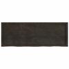 VidaXL Étagère murale gris foncé 140x50x6 cm bois chêne massif traité 363825