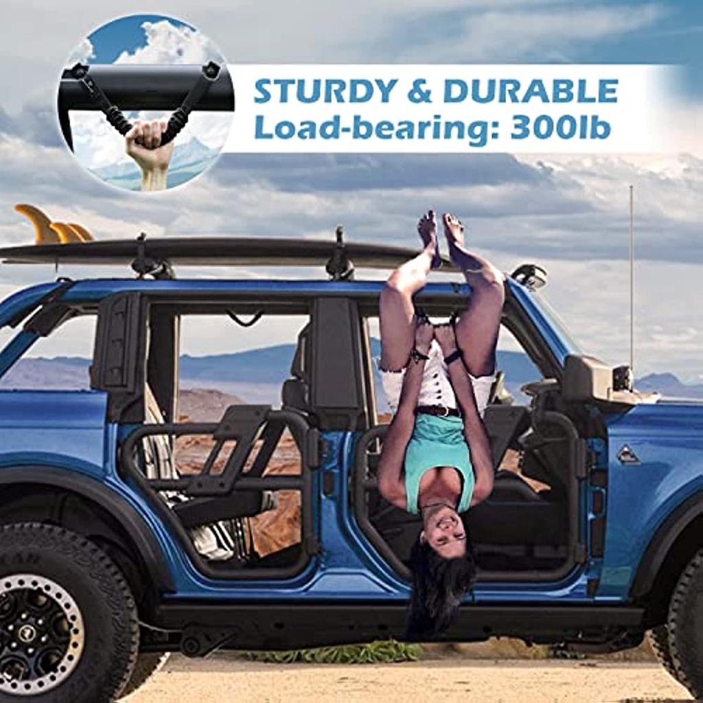 Lot de 4 poignées d'appui pour arceau de sécurité compatibles avec Ford Bronco 2021 2022 2023 2/4 porte en paracorde, accessoires d'intérieur Bronco (Ne convient pas à Bron