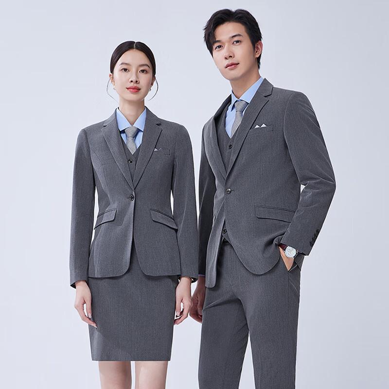 Teluoman Unisex Business Formal Suit Set