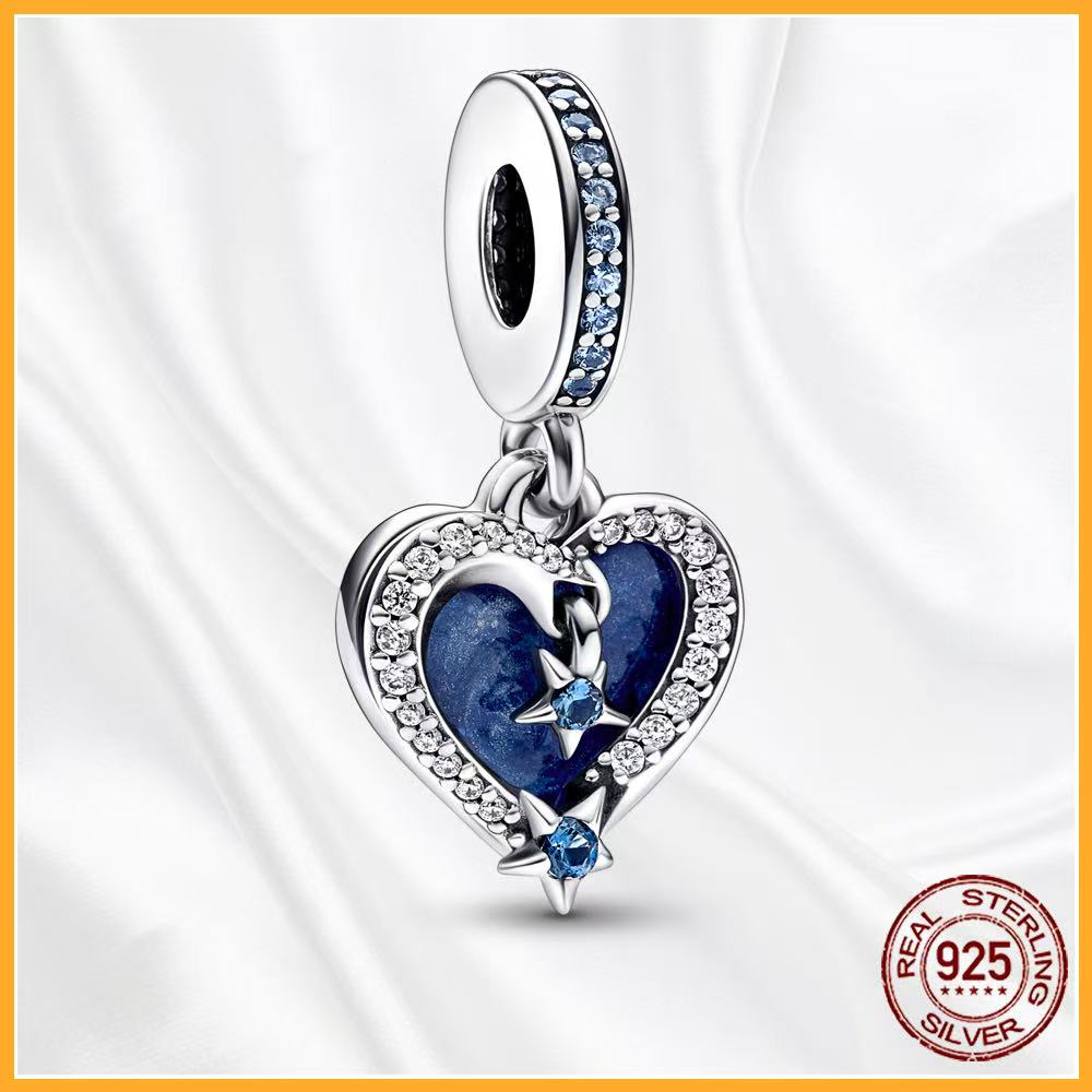 Authentic Copper Heart Art Charm Fit Original Bracelets Necklaces Beads Diy Jewelry Gifts Women