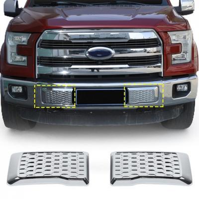 2pcs Chrome Front Bumper Corner Panel Trim Decor Cover For Ford F-150 F150 2015+