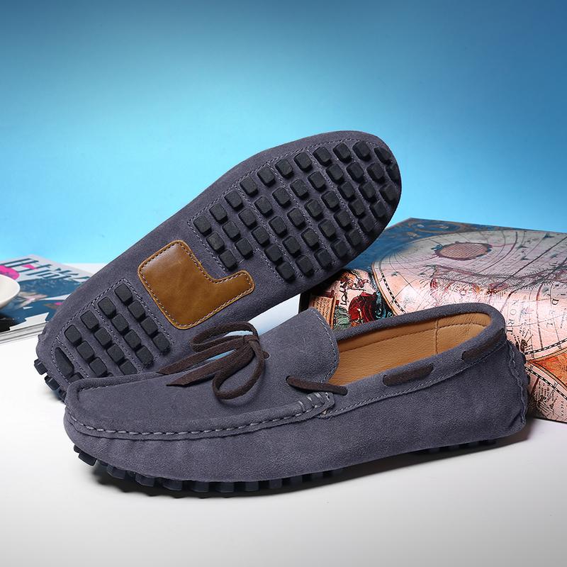 Mens Shoes Suede Leather Men Casual Shoes Luxury Brand Men'S Loafers Moccasins Breathable Slip On Tassel Male Flat Driving Shoes