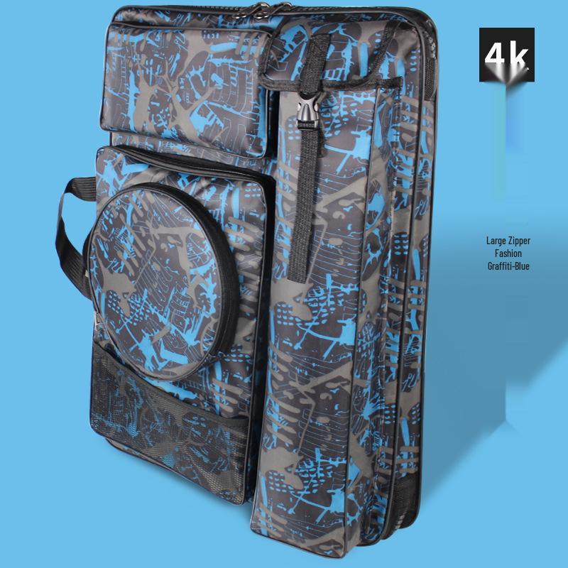 4K Large Waterproof Zippered Art Bag - Multi-functional Drawing and Painting Storage Bag