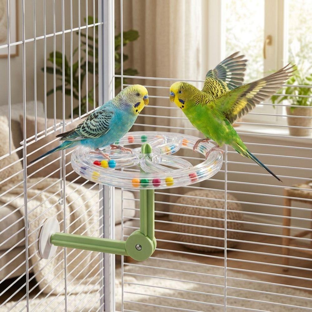 Adjustable Parrot Rotating Windmill Perch Toy Parrot Standing Platform Indoor Play