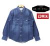Top Denim Western Shirt Long Sleeve ET2129 Medium Blue L [Edwin] Men's