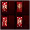 6pcs Creative Lucky Money Bags Cute Good Blessings Red Packet New Year Red Envelope  Wedding