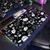 RGB LED  Floral Plants Mousepad Rubber XXL Cartoon Anime Gaming Mouse Pad Keyboard Mouse Mats Desk Mat Accessories Mouse Carpet