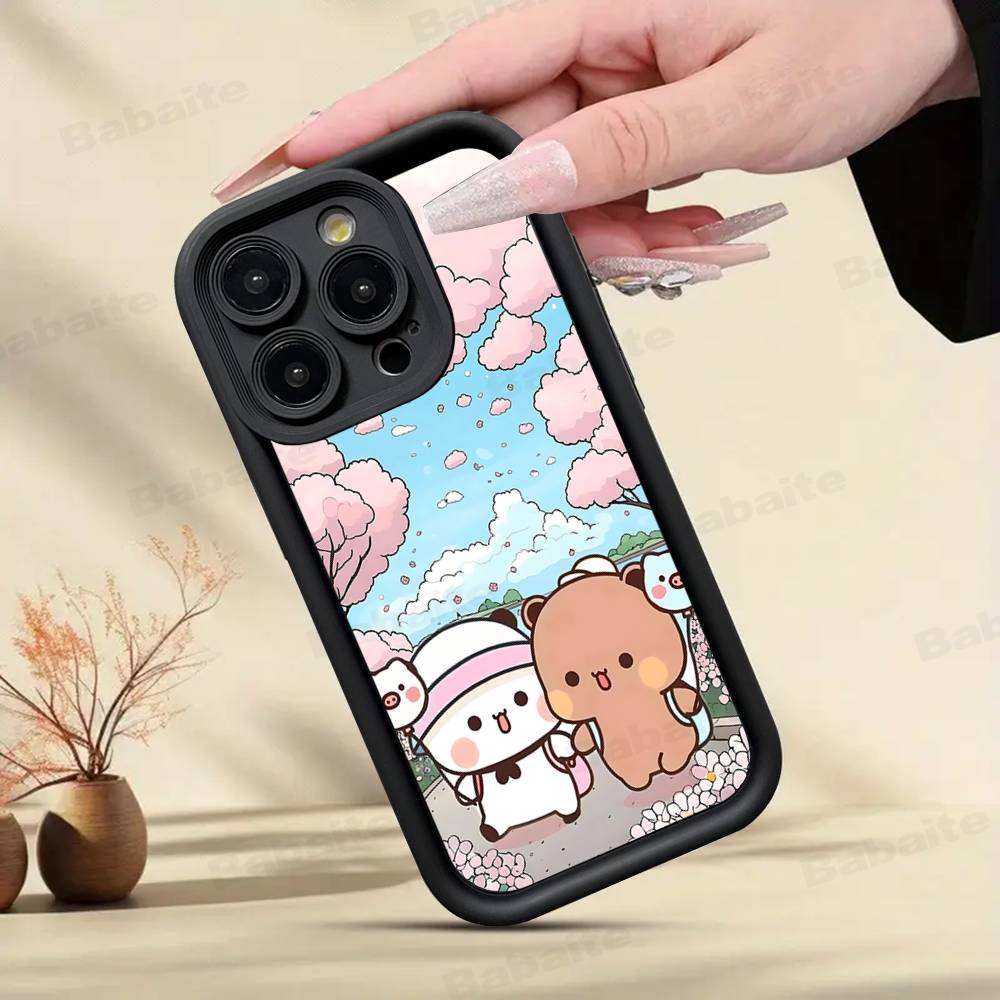Cute Bubu Dudu Phone Case For IPhone 17 16 15 14 13 12 11 Pro Max Plus Black Full Coverage TPU