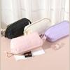 Puffy Padded Travel Cosmetic Bag Solid Color Wide-open Makeup Bag Women Makeup Organizer Case Large Capacity Toiletry Bag