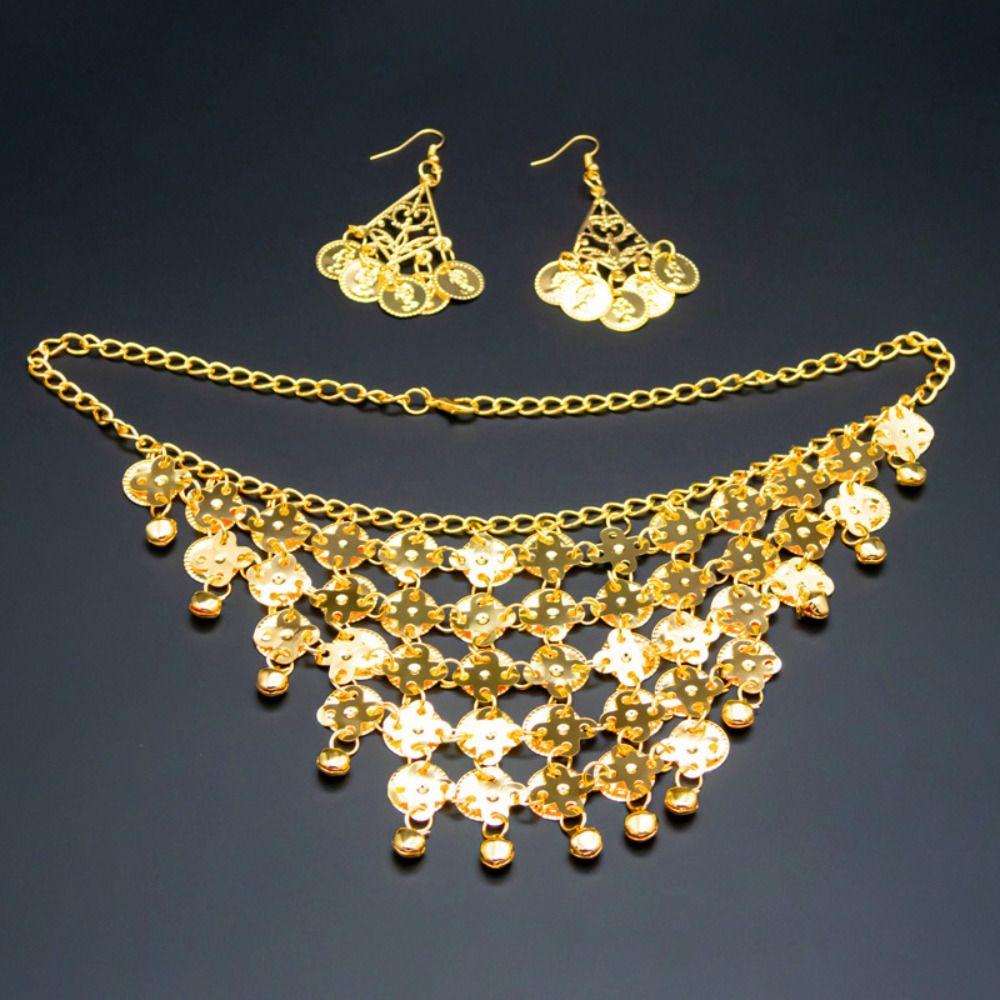 Bohemian Necklace Indian Earrings Professional Belly Dance Jewelry  Women