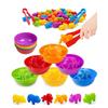 Counting Sorting Game Animal Puzzle Toy Educational Color Sorting Bowl Toy  Children'S Gift