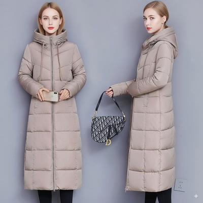 Women's Down Jacket Mid-length Plus Size Thickened Cotton-padded Jacket Long Over Knee Length