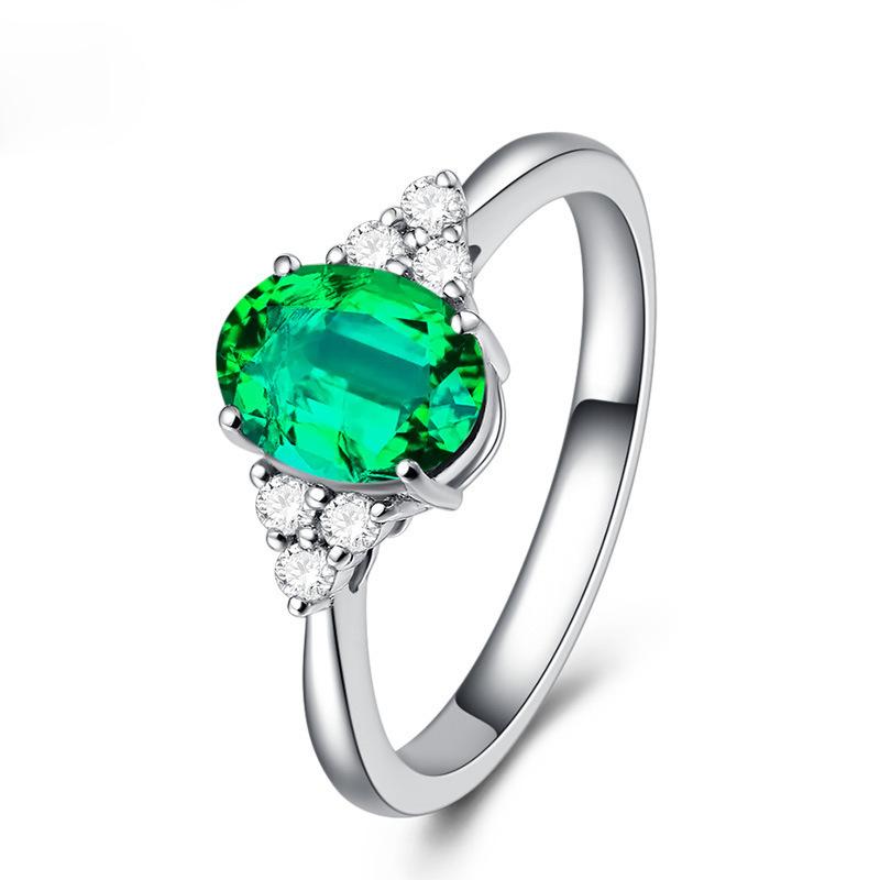 925 Sterling Silve Gorgeous Shiny Green Zircon Stone Ring for Women Engagement Wedding Luxury High Quality Fine Jewelry