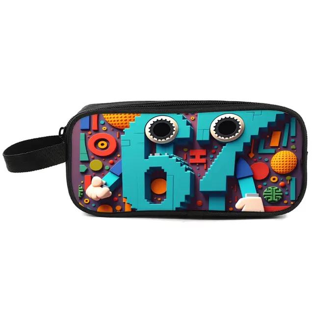 Colorful Number 67 Double Layered Fabric Pencil Case Handheld Design for Boys/Girls-Best Gift 3D Cartoon School Use Children