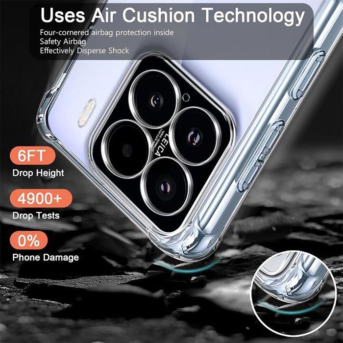Coque de protection - E.F.CONNECTION - pour Xiaomi 15 - Silicone - Antichoc - Transparent - Coins renforcés