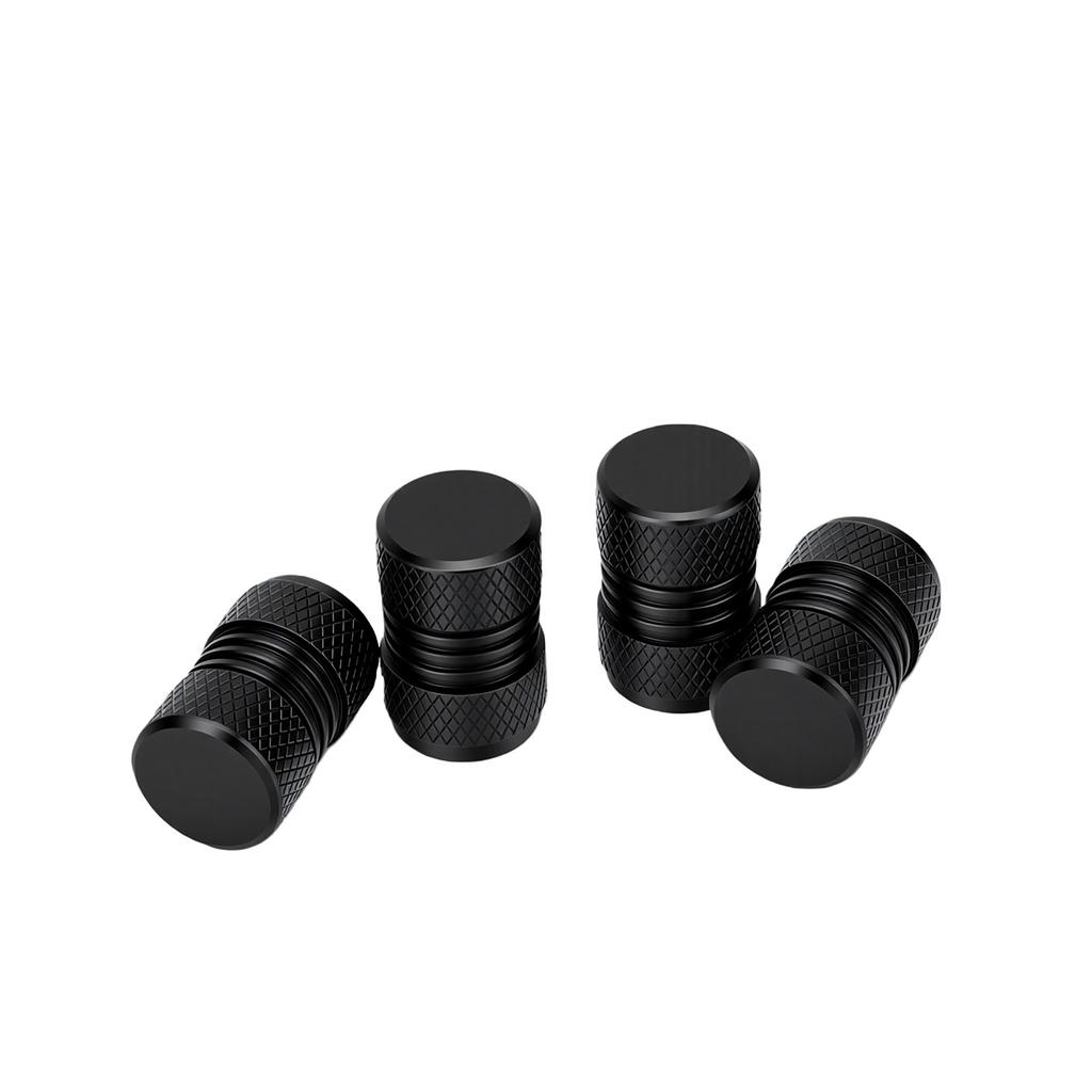 4pcs Tire Valve Stem Aluminum Alloy Black Tire Stem Covers for Cars Mountain Bikes
