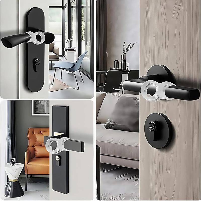 8Pcs Door Handle Bumpers Transparent Doorstop Door Handle Wall Protection Door Handle Buffer Furniture Protection Pad Crash Pad