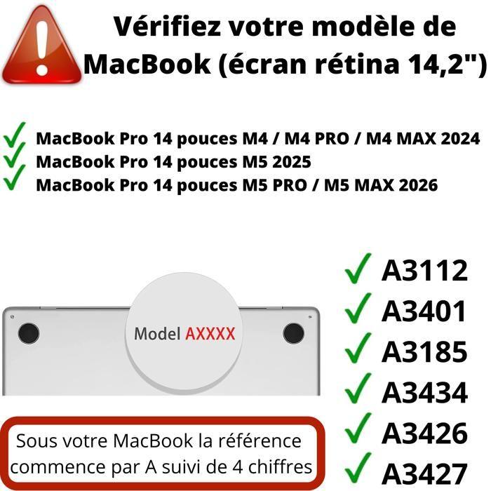 Custodia per MacBook Pro 14 (14,2) M4 M5 - Custodia Rigida Trasparente Protezione 360 Phonillico®