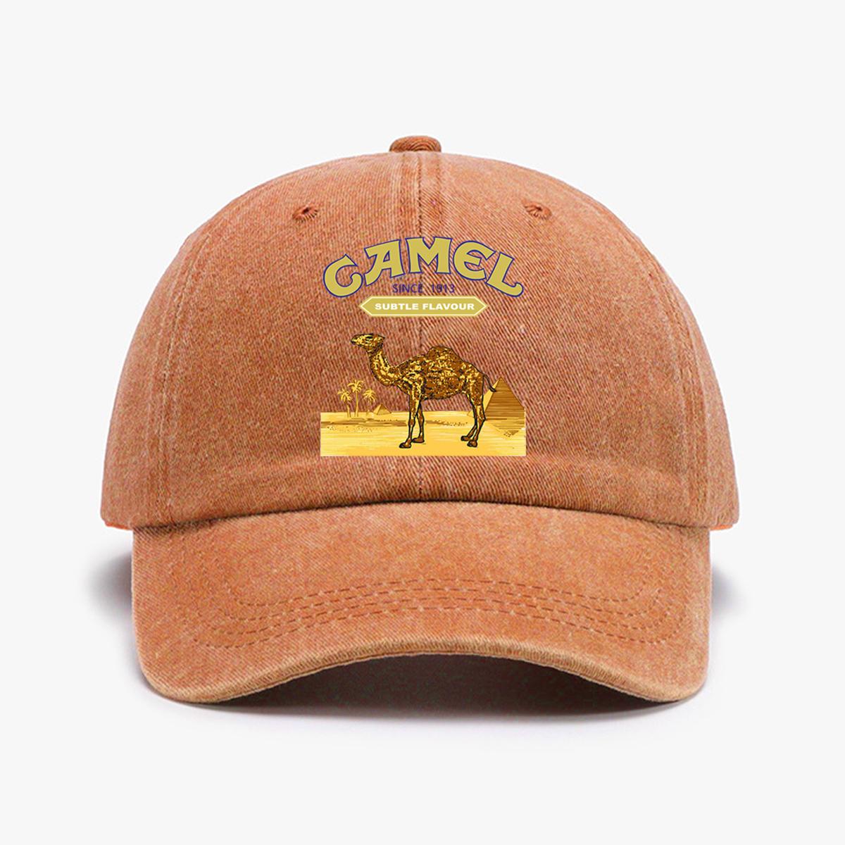 1 бейсболка с принтом  CAMEL , модный уличный аксессуар, регулируемая, легкая, трендовая, стильная унисекс, можно носить