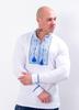 Classic Men’s White Vyshyvanka – Cross-Stitch Embroidery & Long Sleeves, Any Season, 8605-038-22 HC