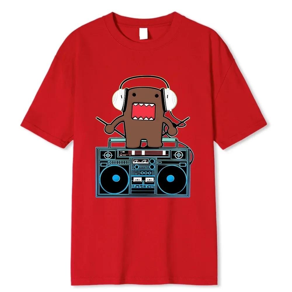 Domo Kun DJ Domo T Shirts Men Cotton Humorous T-Shirts  Breathable O-Neck Short Sleeve Harajuku Loose Tees Cotton Tops Gift Idea