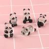 5Pcs Cute Luminous Panda 3D Resin Crafts Glow in Dark Pandas Statue Micro Landscape Figures Decorative DIY Home Ornament