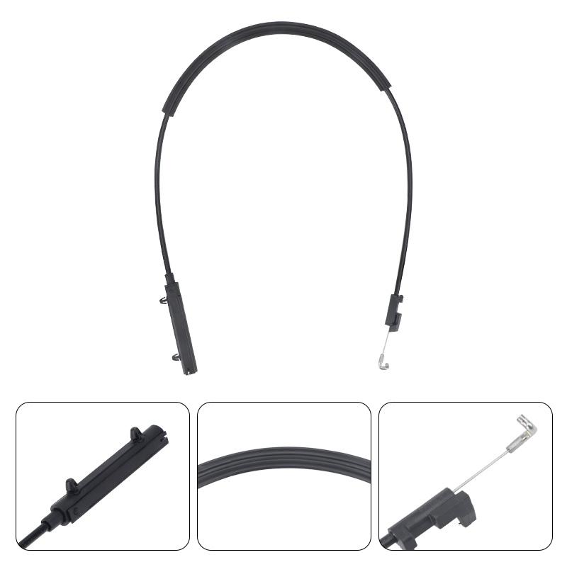 Car Bonnet Hood Release Cable RHD Right Hand Drive Black Bonnet Telease Cable For VW Golf Mk7 13-18 VW Passat 15-18 5G2823531D