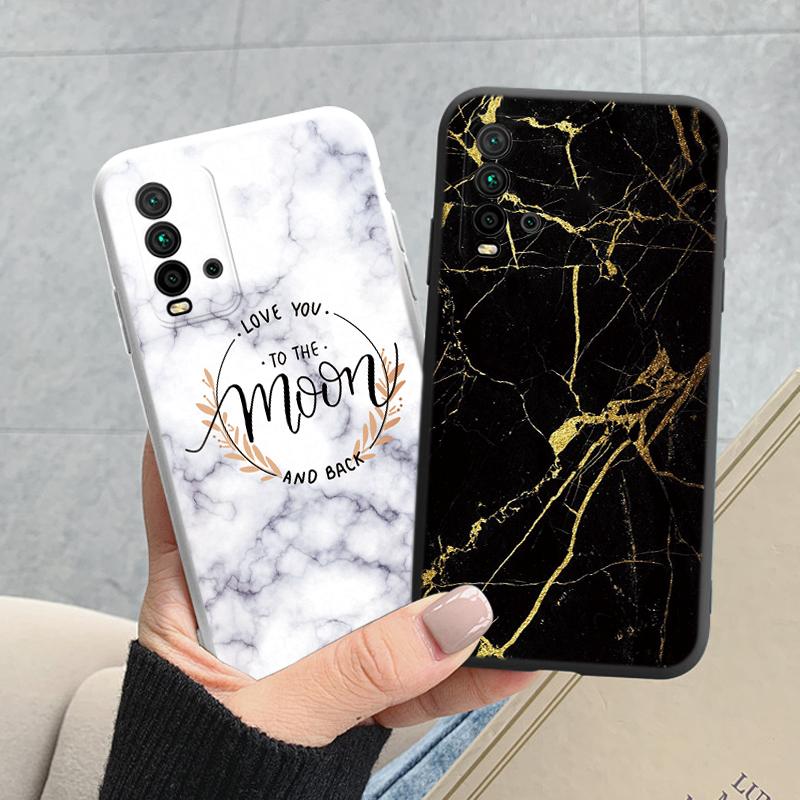 Housse Marbre Mode Pour Redmi 9T Coques Protectrices Souples Silicone Coque Pare-chocs Fundas Pour Xiaomi Redmi 9T Redmi9T 9 T Coque Mignonne
