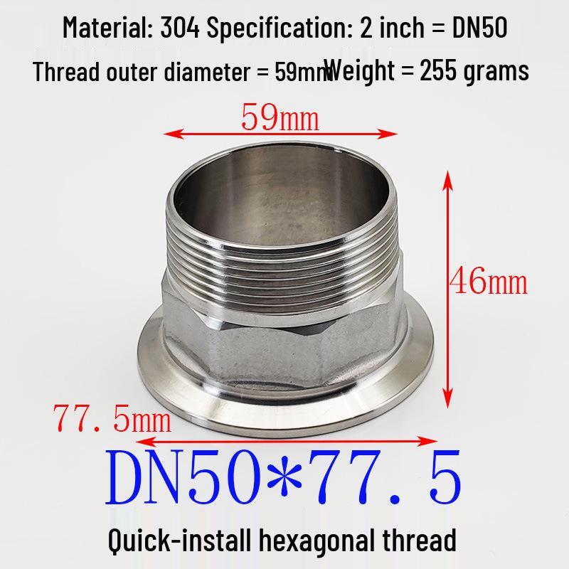 Hongshun Heavy-Duty Hex Quick Connect Stainless Steel Threaded Nipple with Chuck and Wrench Flats