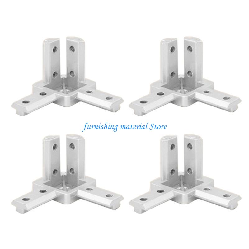 Y5GD 4 Pieces 3-Way End Corner Bracket Connector for Aluminum Extrusion 2020 3030 4040 Series Slot