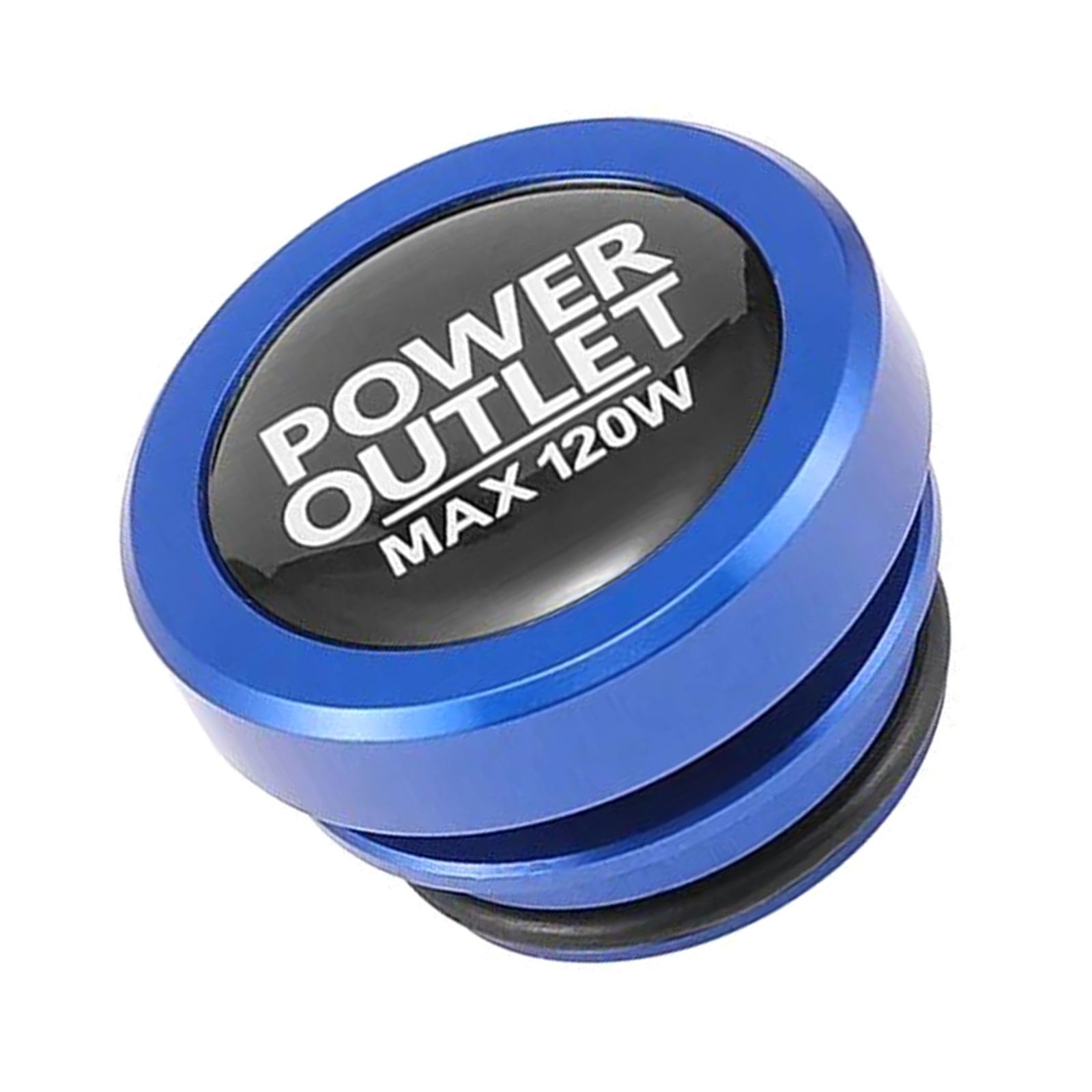 

Пылезащитные колпачки для розеток 12 В, заглушки для розеток, аксессуары для салона автомобиля, алюминиевая крышка для прикуривателя автомобиля синий