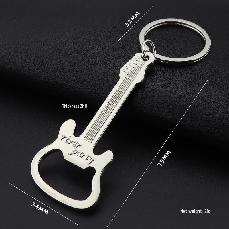 Multifunctional Metal Keychain: Glasses and Beer Bottle Opener Pendant Gift.