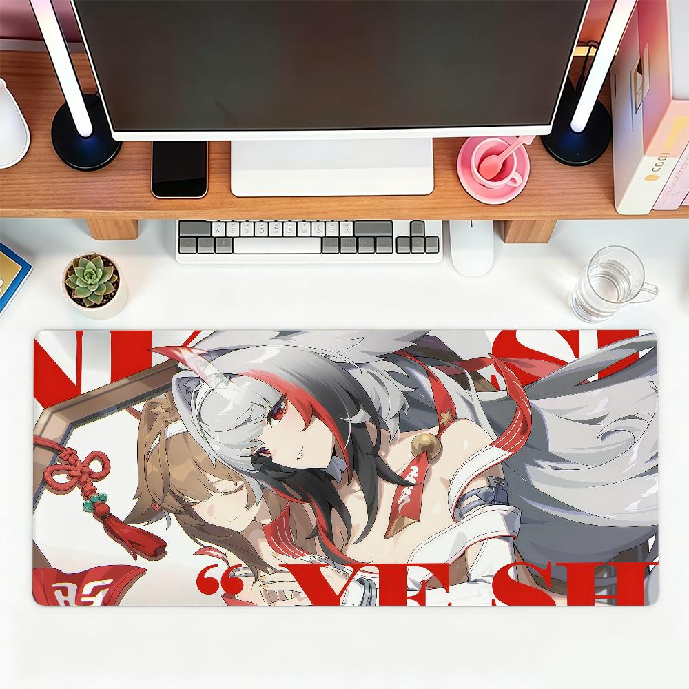 ZZZ Game Hoshimi Miyabi Ye Shunguang Evelyn Ellen Mouse Pad For Office Gaming And Keyboards NonSlip Large Waterproof