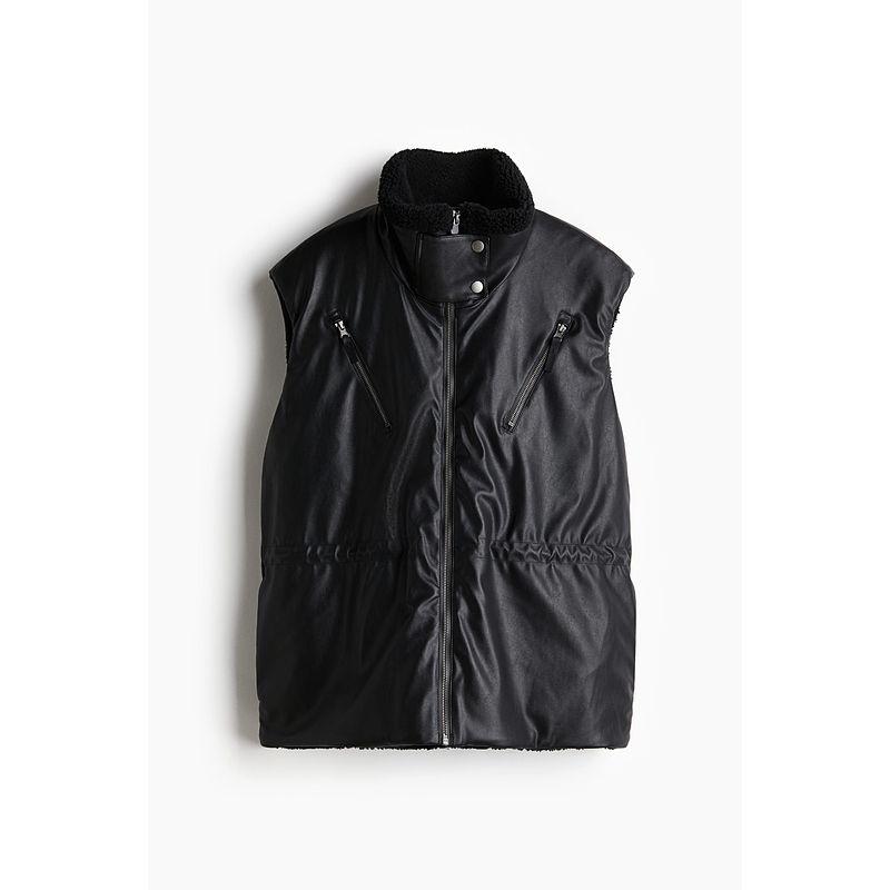 

HM Women s Waistcoat Autumn Ski Hydrophobic Windproof Technology Fabric Coated Vest 1249450 Black 165/96