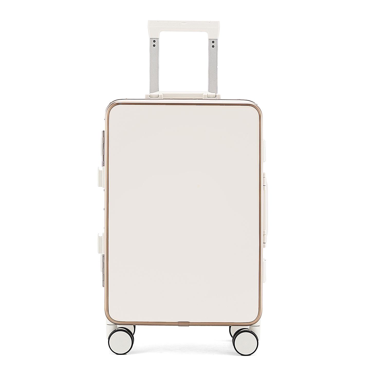 

Унисекс Студенческий 20-дюймовый плоский чемодан на колесиках с отделением для влажных и сухих вещей и 24-дюймовыми бесшумными колесами, подкладка с двойной герметизацией 20-inch белый