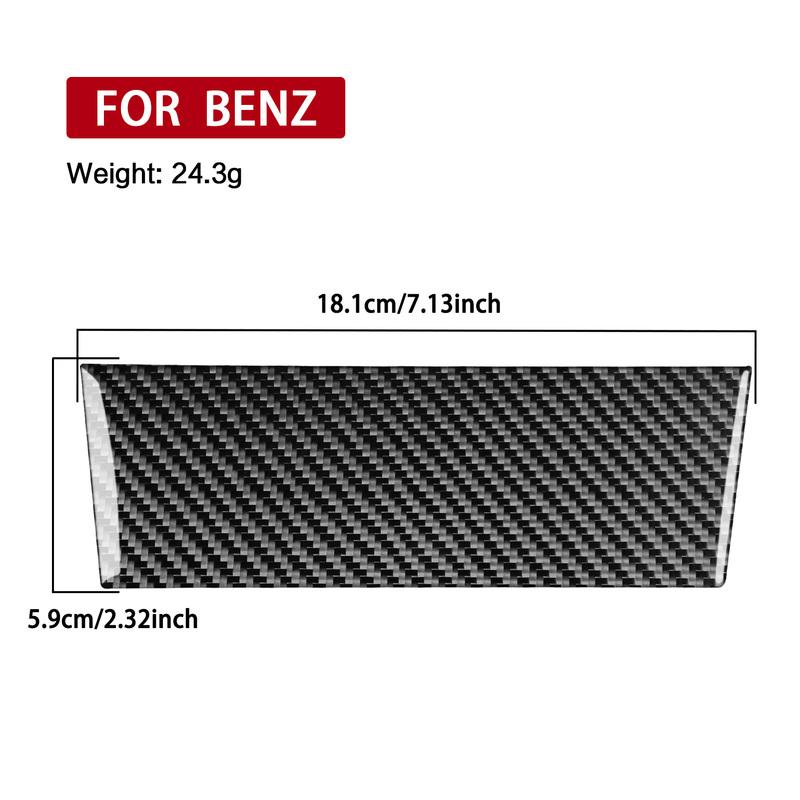 For Mercedes-Benz E-Class W123 1976-1986 Carbon Fiber Central Control Storage Box Panel Cover Car Accessories Decoration Sticker