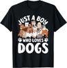 Funny Just A Boy Who Loves Dogs Funny Dog Lover Gift Unisex T-Shirt